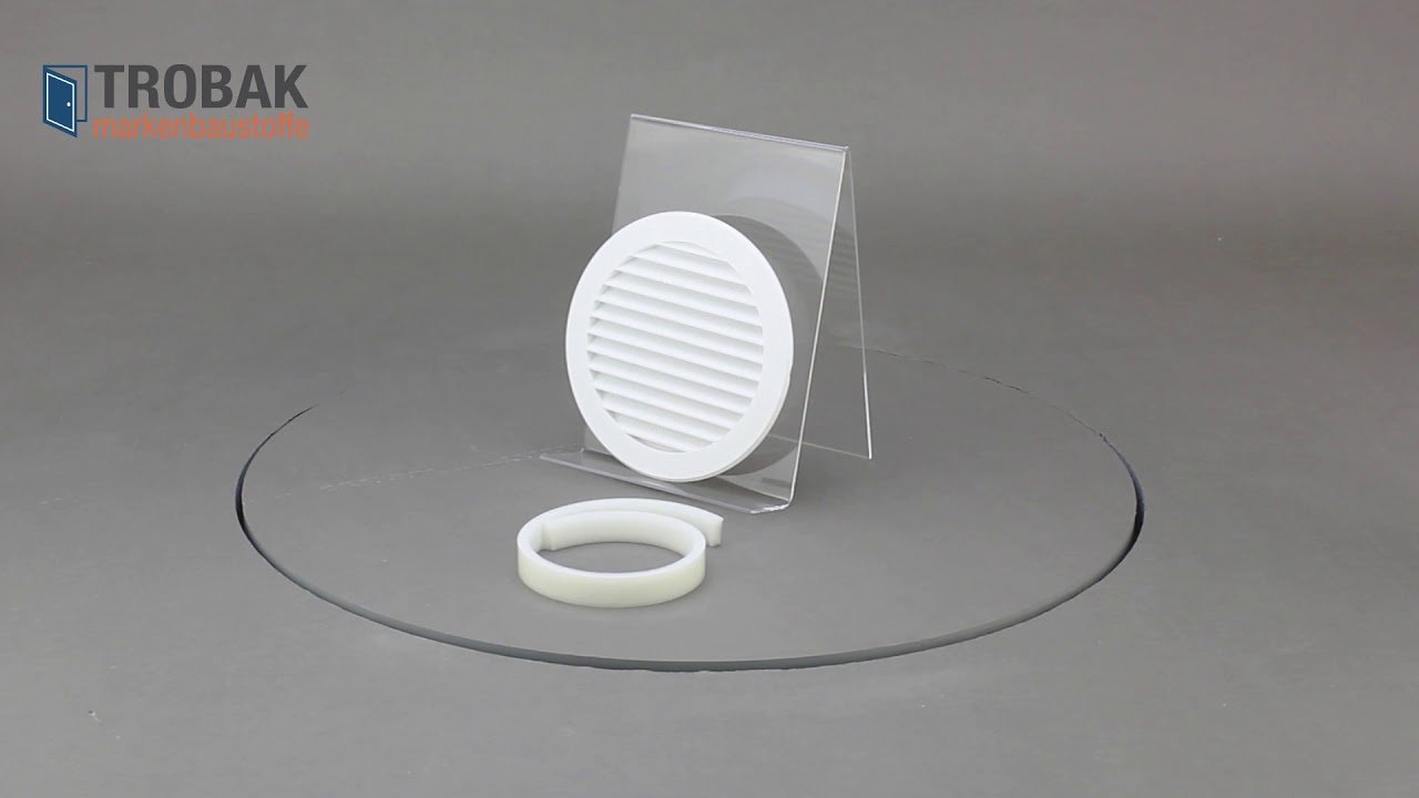 Lüftungsgitter weiss Kunststoff DN 125  Trobak 7103295015896