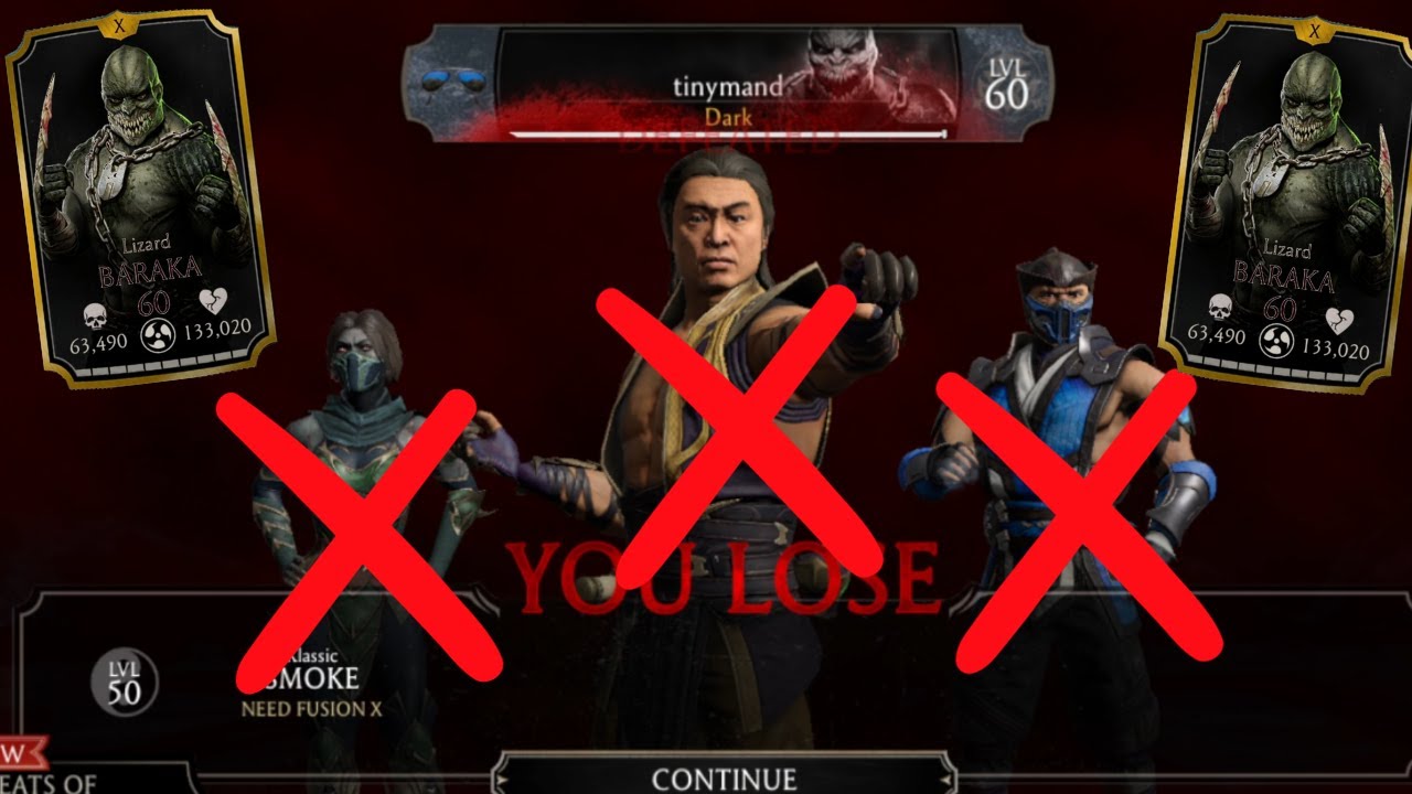 Lizard Baraka DOMINATES FATAL DQ 184! MK Mobile