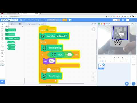 AR Maker: April Tags Detection with CodeSkool Scratch