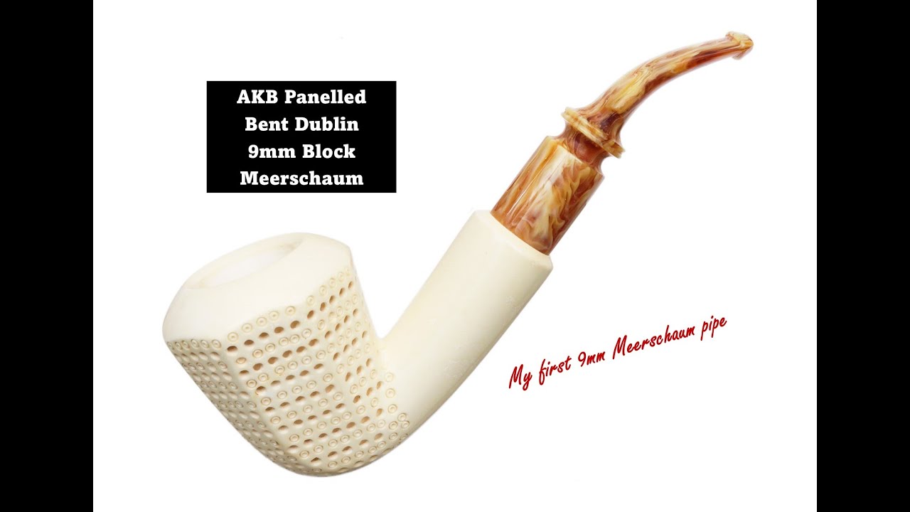 Моя первая 9-миллиметровая пенковая трубка | AKB Panelled Bent Dublin 9-миллиметровая фильтрованн...