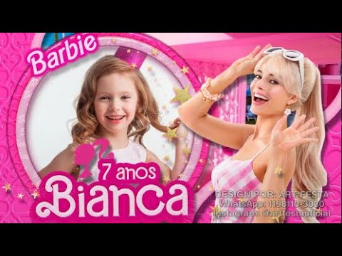 Convite Animado Barbie o Filme - Modelo Novo para Celular!