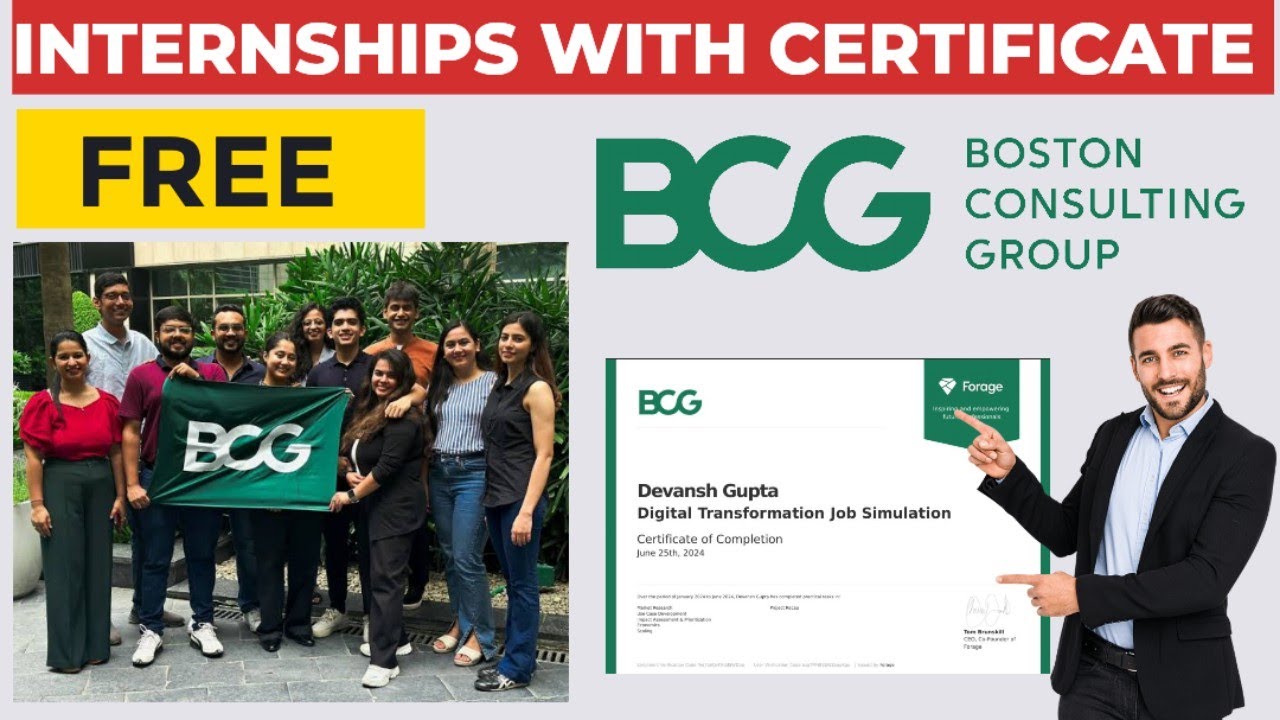 BCG internship 2026 | Digital Transformation internship| Data Analyst ...