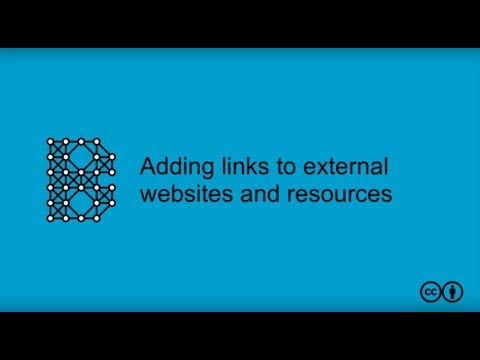 Adding links to external webites and resources