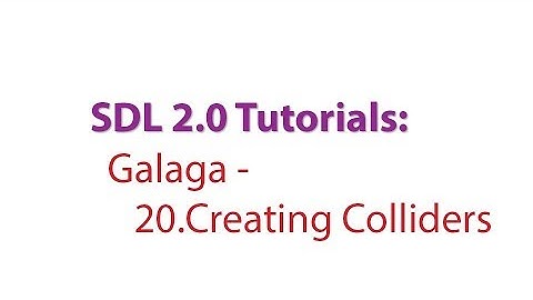 SDL 2.0 Tutorials: Galaga - 20.Creating Colliders for the Enemies and Player