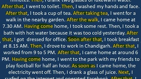 Routine in Past Tense in English - Daily Routine in Past - How to Write Routine in Past