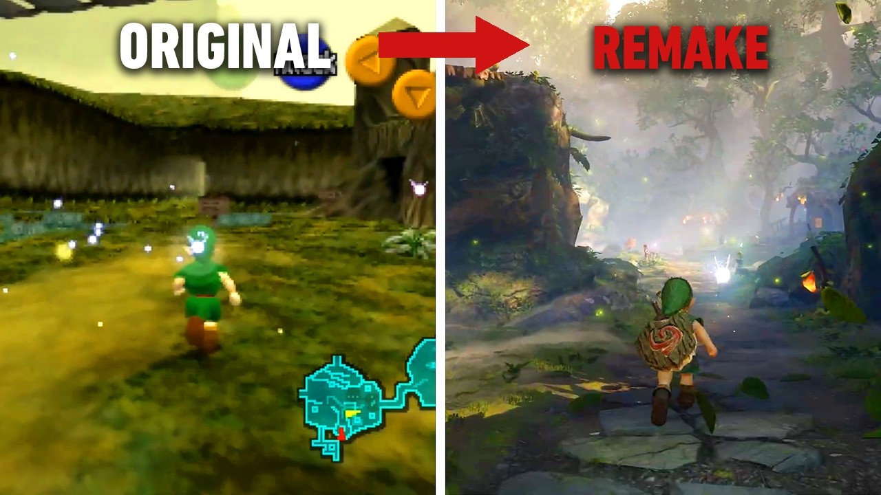 Zelda: Ocarina of Time Comparison - Remake Vs. N64 Original