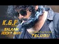 Salaam rocky bhai cover song telugu kgf chapter 1 telugu movie directed by prem yakshith