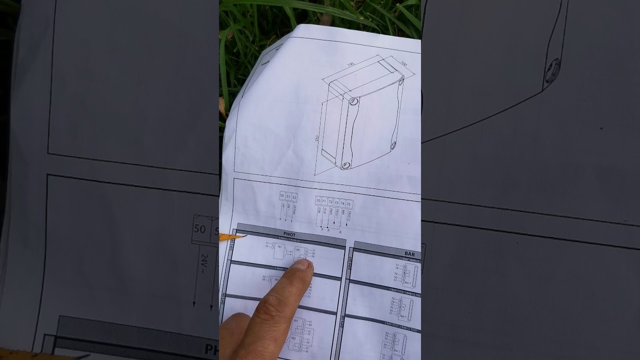 Подключение двигателя, фотоэлементов откатных ворот bft A800.