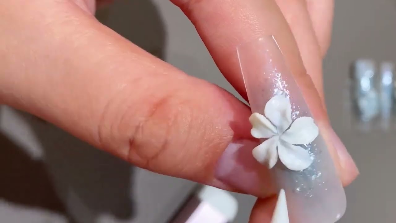 Detailed Tutorial on Creating 3D Floral Nail Art | DIY Nails at Home | Day 80