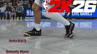 NBA 2K26 Shoe Creator — ANTA Kai 3 “Seismic Wave”