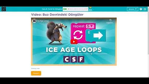 CodeOrg Ders A    7 - Döngüler Mutlu Döngüler   8 - Scrat ile Döngüler