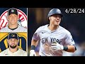 New york yankees  milwaukee brewers  game highlights  42824