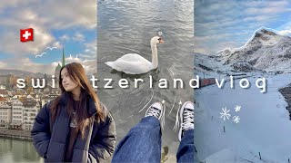 swiss travel vlog!🇨🇭christmas village, bernina express train ride, zurich, lucerne