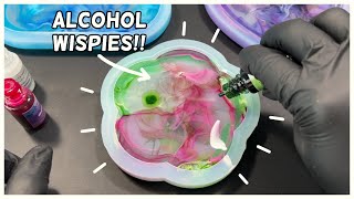 Alcohol INK WISPIES in Epoxy RESIN | Trying Alcohol Ink Art in Resin #alcoholinkart
