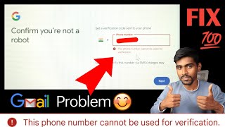 Fix This Phone Number Cannot be Used for Verification - gmail number verification problem pc