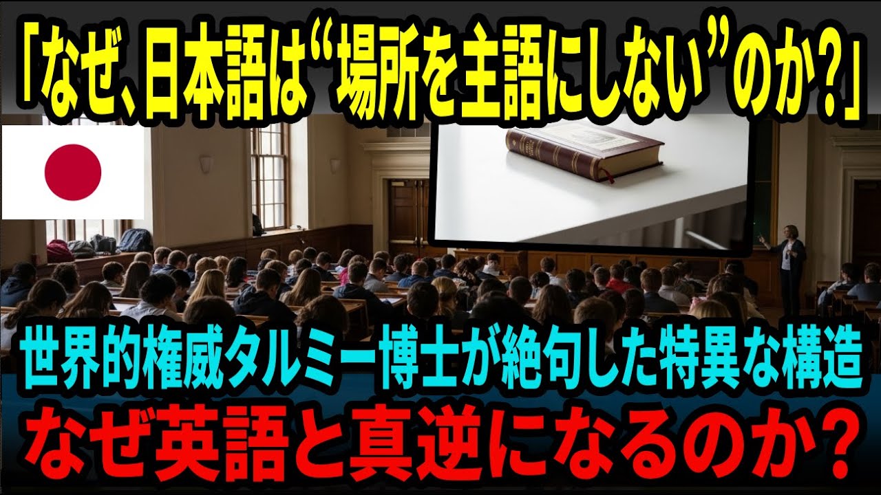 【海外の反応】なぜ、日本語は“場所を主語にしない”のか？――タルミー博士も絶句した英語と真逆の構造