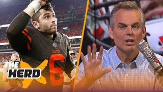 Colin Cowherd on Baker Mayfield's debut, Hue Jackson undecided on QB for Week 4 | NFL | THE HERD