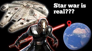 Proof of star wars😱 in Google Earth and maps / starwar space ship in real life #googlemap #starwars