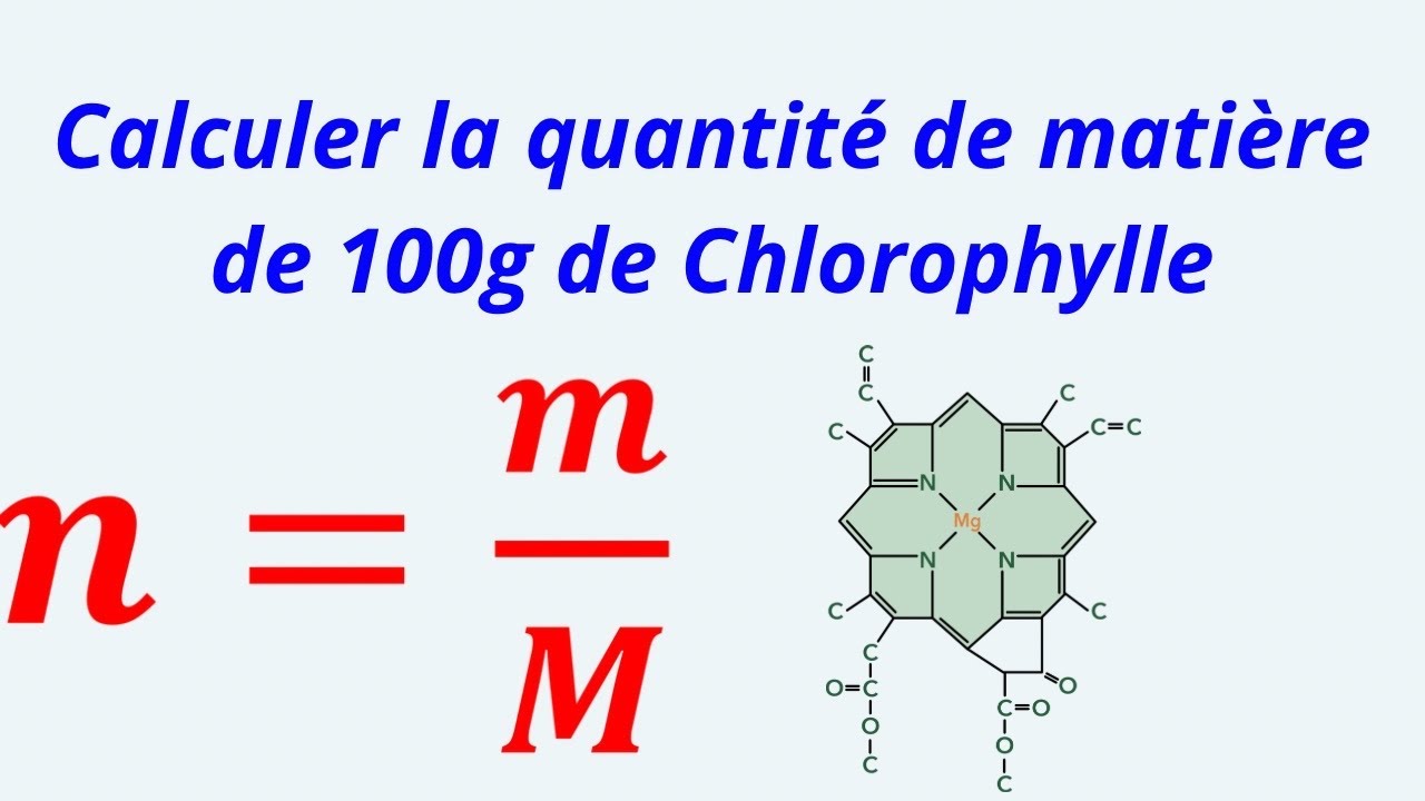 Comment calculer la quantité de matière - YouTube
