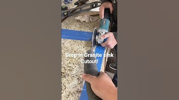 Make 1 million a year cutting out cooktops.   How to cut a drop in sink (Granite Countertops)