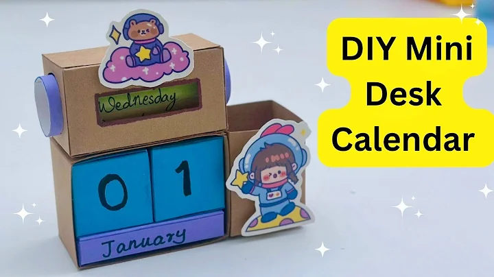 DIY MINI PAPER DESK CALENDAR New / DIY Calendar / Paper Craft / Calendar Making / New Year Craft
