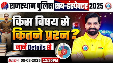Rajasthan Police SI New Vacancy 2025 | RJSI Exam Pattern & Subject Wise Syllabus | By Sandeep Sir