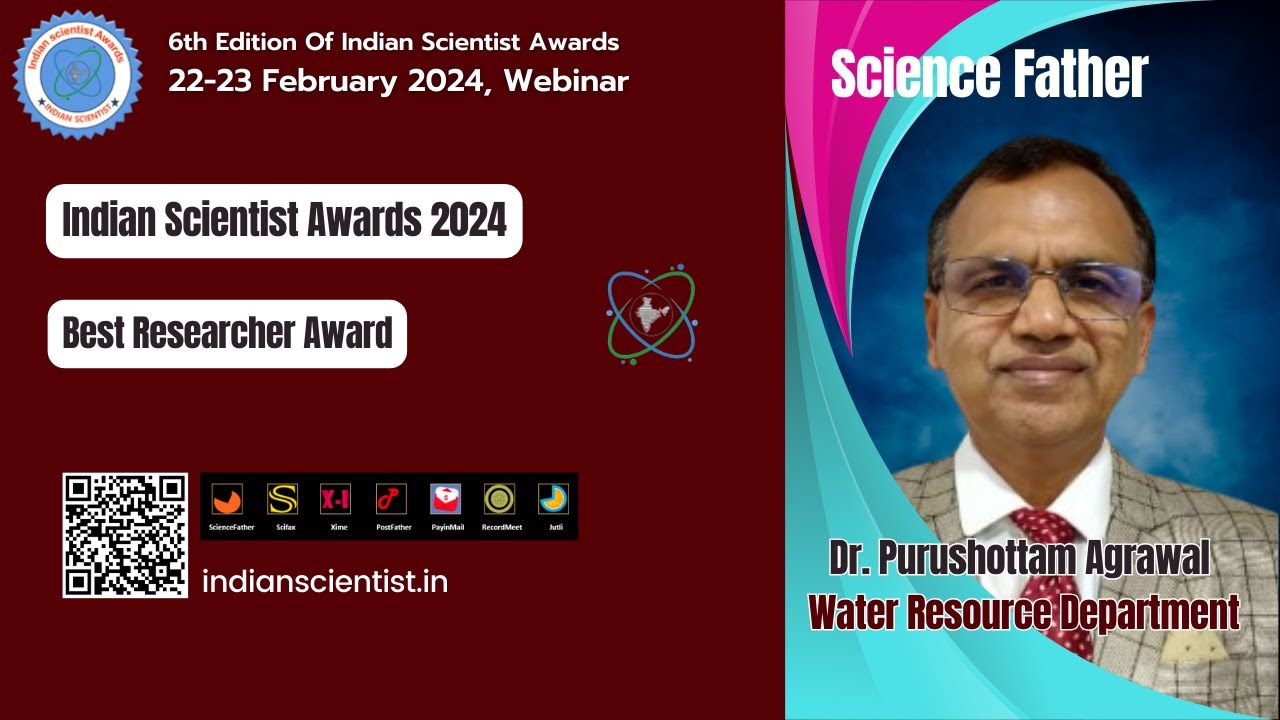 Sciencefather.com, Dr. Purusho﻿ttam Agrawal, Water Resource Department, Lifetime achievement Award
