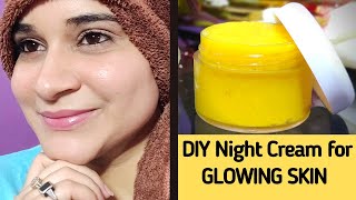Homemade Night Cream for Glowing Skin I Simple Night Cream for Dry/Dull/Ageing Skin at home