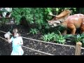Little girl with Triceratops