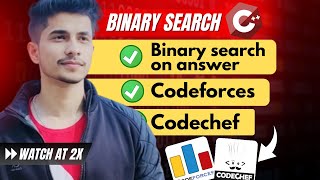 Famous Binary search | All you need to know | ACD course on CP Profile