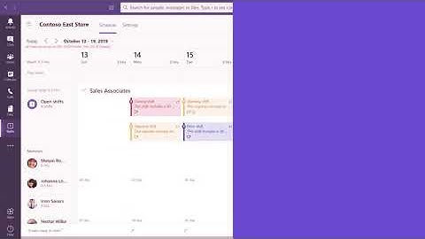 Shifts Overview in Microsoft Teams
