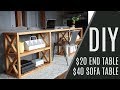DIY: $20 Farmhouse End Table, $60 Sofa Table