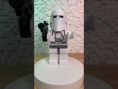 3d printed Star Wars snow trooper Lego #starwars #snowtrooper #lego #3dprinting #bambulab #3d #fyp
