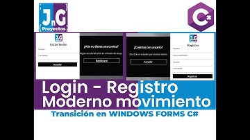Crear login y registro en C#, moderno con movimiento - C# Windows Forms