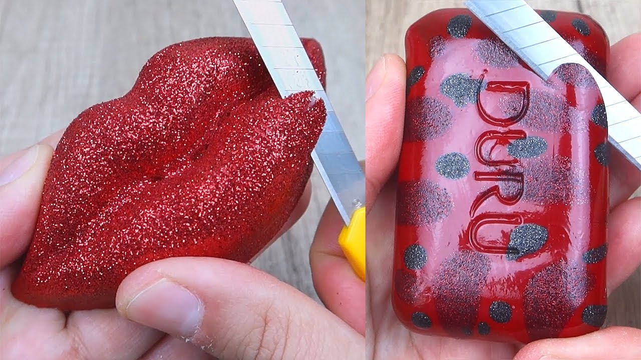 Relaxing Soap Cutting ASMR. Satisfying Soap and lipstick cutting. Corte de jabón - 1071
