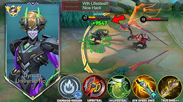 FINALLY FOUND THIS NEW! TRUE DAMAGE LIFESTEAL HACK BUILD FOR DYRROTH 100% DOMINATE IN ANY LANE