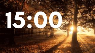 15-Minute Forest Sunrise Timer • Gentle Music for Focus & Reflection