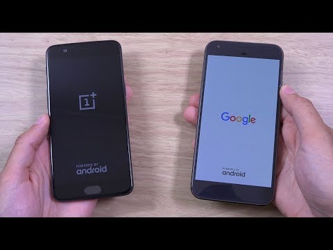 OnePlus 5 vs Google Pixel XL Android 8.0 - Speed Test!