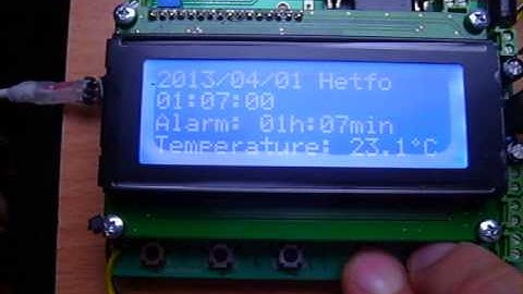 DIGITAL CLOCK PIC16f877 RTC DS1307 LCD 4x20 DS18b20 temperature