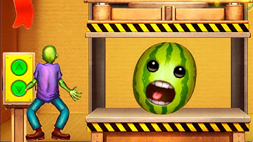 MACHINE PRESS vs WATERMELON BUDDY || Kick The Buddy