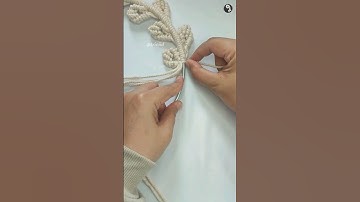 How to Wrap a Ring Using Macrame Wavy Leaves Pattern #shorts