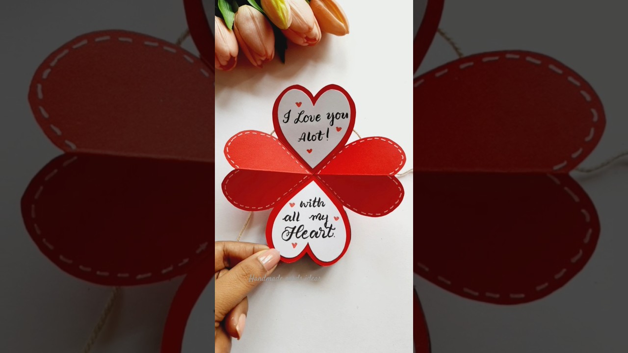 Идея милой открытки ко Дню святого Валентина, сделанной своими руками | Идеи подарков ко Дню свят...