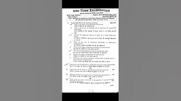 Environmental education 2025 previous yr question paper GGSIPU B. Ed