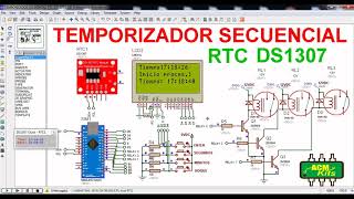 TEMPORIZADOR SECUENCIAL CON RTC DS1307 ||ENCENDER APAGAR PROCESOS AUTOMATICAMENTE||RTClib.h||ARDUINO
