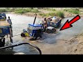 Swaraj tractor stuck in river  tractors  marri srikanth