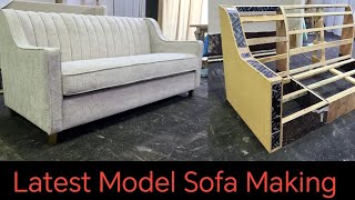 Latest Model Three Seater Chesterfield Sofa Making Process 2024