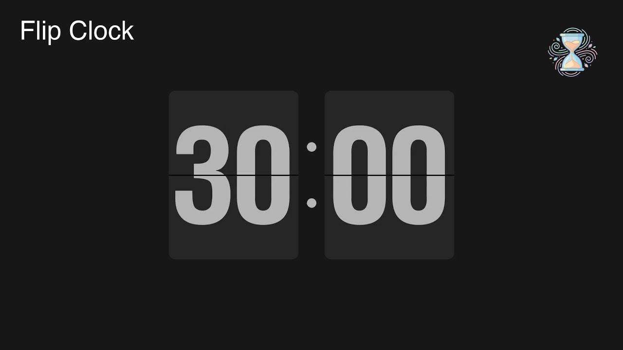 30 Minute Timer ⏱️ Flip Clock Countdown | Half Hour Focus Timer ...