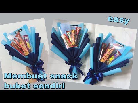 Cara Buat Buket Snack Sendiri | DIY Snack Bouquet Easy