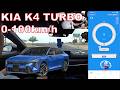 Kia K4 GT Line Turbo 0 a 100km/h  (0-62MPH) y Frenado #dragy