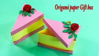 How to make a paper  'Cake 🎂 Slice Box | Cake Slice Box |  | Easy And Simple Steps